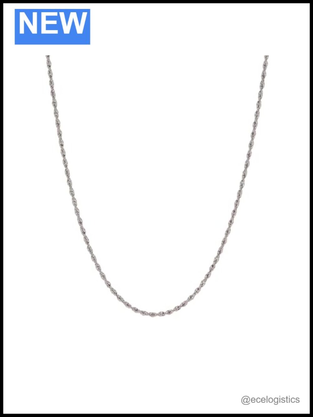 Rope Chain Necklace Stainless Steel Gold Silver Plated Lobster Clasp
